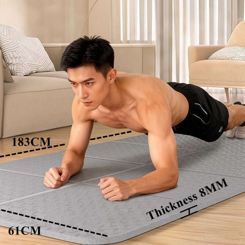 Pilates Yoga For Beginners - Opvouwbare mat 183x61x0,8cm Milieuvriendelijke oefenmat Pilates